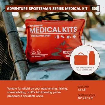 Adventure Medical Kits Sportsman Series Medical Kit - 300 - First Aid Kit for Camping, Hiking, Hunting & More - For 6 People for 7 Days - Includes Bandages, Medicine, Guide Book & More