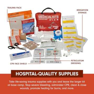 Adventure Medical Kits Sportsman Series Medical Kit - 300 - First Aid Kit for Camping, Hiking, Hunting & More - For 6 People for 7 Days - Includes Bandages, Medicine, Guide Book & More