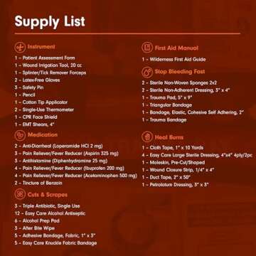 Adventure Medical Kits Sportsman Series Medical Kit - 300 - First Aid Kit for Camping, Hiking, Hunting & More - For 6 People for 7 Days - Includes Bandages, Medicine, Guide Book & More