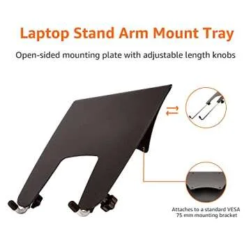 Ergonomic Amazon Basics Laptop Arm Mount Tray