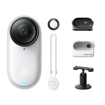 Insta360 GO 3S - 64 GB White 4K Tiny Portable Vlogging Camera, Hands-Free POVs, Mount Anywhere, Stab...