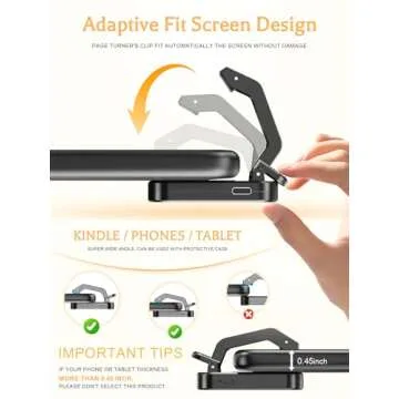 Aborvate Kindle RF Remote Page Turner for Hands-Free Reading