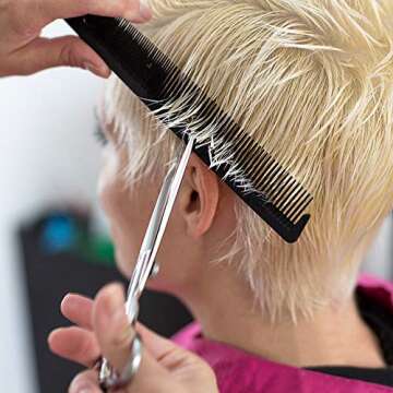 Hair Cutting Scissors Set, KOMAKE 10 Pcs Hairdressing Scissors Professional Barber Hair Salon Househ...