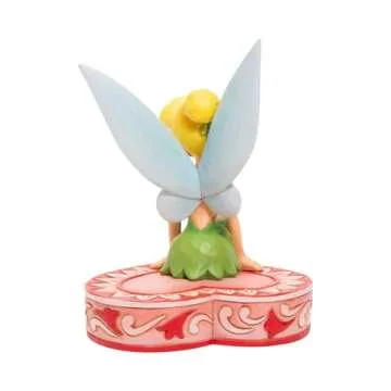 Enesco Disney Traditions by Jim Shore Peter Pan Tinker Bell Sitting on Heart Figurine, 5 Inch, Multicolor