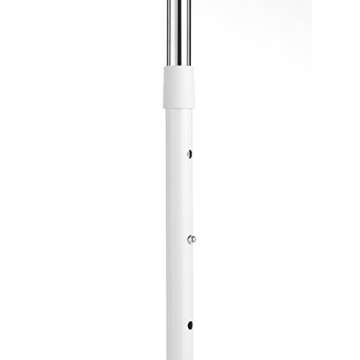 Whitmor Deluxe Adjustable Garment Rack - Rolling Clothes Organizer - White and Chrome