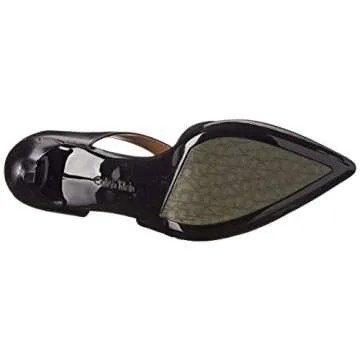 Calvin Klein Women's Gella Dress Pump, Black Leather, 5 M US