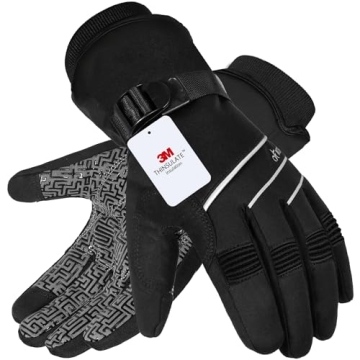 MOREOK Waterproof & Windproof -30°F Winter Gloves for Men/Women, 3M Thinsulate Thermal Gloves Touch...