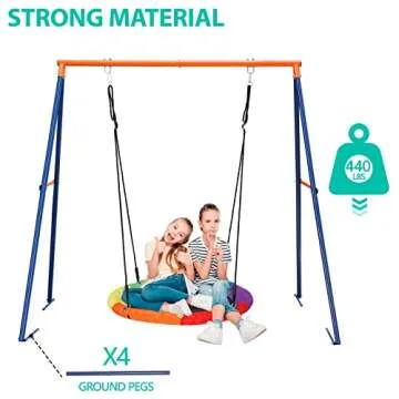 Durable SUPER DEAL Swing Stand with 440lbs Capacity