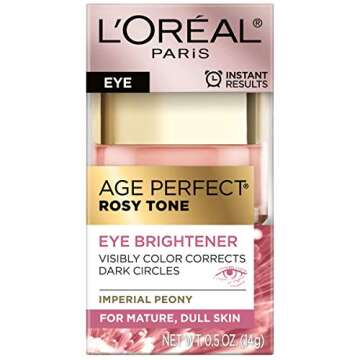 L'Oreal Paris Age Perfect Rosy Tone Anti-Aging Eye Cream for Dark Circles & Wrinkles .5 oz