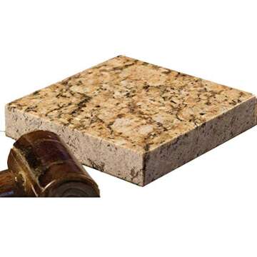 Tandy Leather Deluxe Granite Tooling Slab 6" x 6" x 1-3/16" (152 x 152 x 30 mm) 32226-00