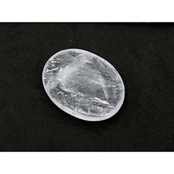 Clear Quartz Crystals and Healing Stones - Large Palm Stone Crystals Piedra - Crystal for Good Luck,...