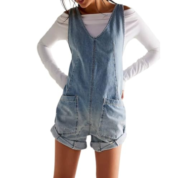 RIVSAK Overall Shorts for Women - Stylish & Versatile Summer Shortalls