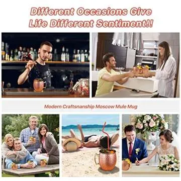 K Kitcherish Moscow Mule Mugs Set Gift Set 18 oz