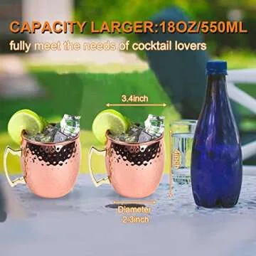 K Kitcherish Moscow Mule Mugs Set Gift Set 18 oz