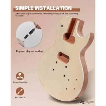 Leo Jaymz DIY Electric Guitar Kit with Mahogany Body