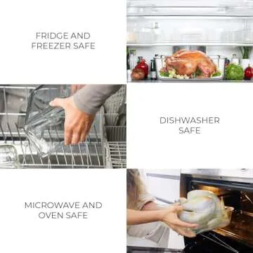 Large Glass Food Storage Container with Locking Lid 112oz