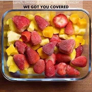 Large Glass Food Storage Container with Locking Lid 112oz