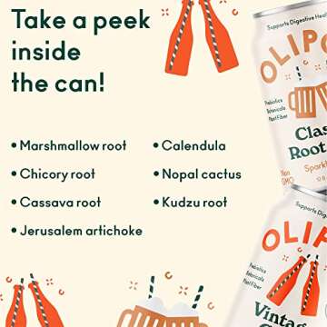 OLIPOP - Old School Classics Variety Pack, Healthy Soda, Prebiotic Soft Drink, Aids Digestive Health, High Fiber, Low Calorie, Low Sugar (12 oz, 12-Pack)