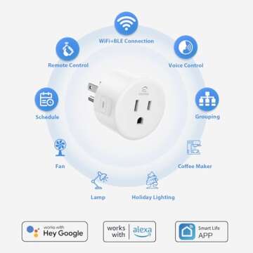 Eightree Smart Plug 5GHz & 2.4GHz, Smart Outlet WiFi Socket with APP Remote Control, Compatible with...