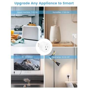 Eightree Smart Plug 5GHz & 2.4GHz, Smart Outlet WiFi Socket with APP Remote Control, Compatible with Alexa & Google Home, 4 Packs