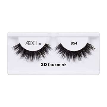 Ardell False Eyelashes 3D Faux Mink Lashes 854 - Ultra-Fluffy Strip Lashes for a Dramatic Eye Look, ...