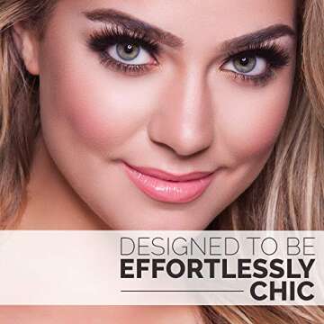 Ardell False Eyelashes 3D Faux Mink Lashes 854 - Ultra-Fluffy Strip Lashes for a Dramatic Eye Look, 4 Pairs