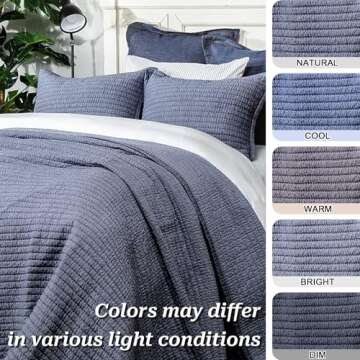 Chambray Quilts - Lightweight Cotton Bedding Collection