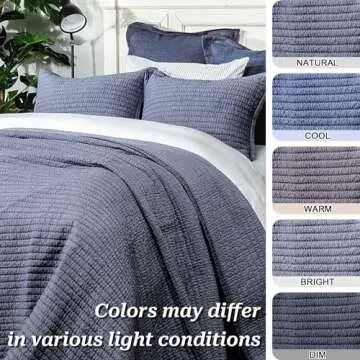 Chambray Quilts - Lightweight Cotton Bedding Collection