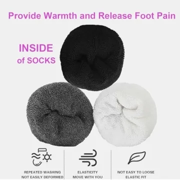 JCZANXI Yoga Socks with Grips Non Slip Cushioned Crew Socks