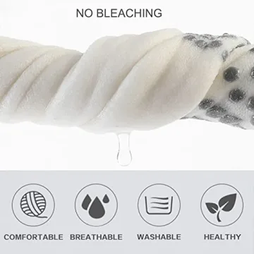 JCZANXI Yoga Socks with Grips Non Slip Cushioned Crew Socks