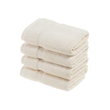 Superior Egyptian Cotton Pile Hand Towel Set of 4, Ultra Soft Luxury Towels, Thick Plush Essentials,...