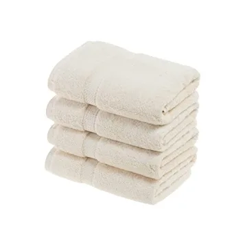Superior Egyptian Cotton Pile Hand Towel Set of 4, Ultra Soft Luxury Towels, Thick Plush Essentials,...