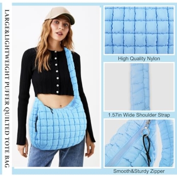 Stylish Quilted Puffer Tote Bag for Everyday Use