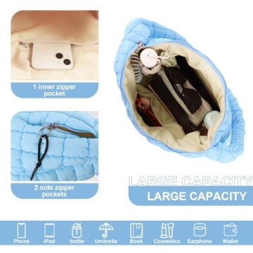 Stylish Quilted Puffer Tote Bag for Everyday Use