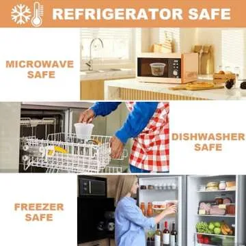 HTMZ Deli Containers with Lids 48 Sets BPA Free