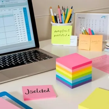 HappyHapi Colorful Sticky Notes Bulk Pack - 8 Assorted Pad