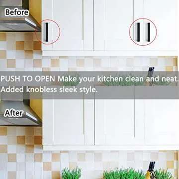 Self-Closing Push to Open Cabinet Hardware CBRIVE 4 Pack Push to Open Door Latch Heavy Duty Push Latches for Hidden Door Push Release Drawer Pull Touch Lock Tip On RV Closet Close Strong Pop Out