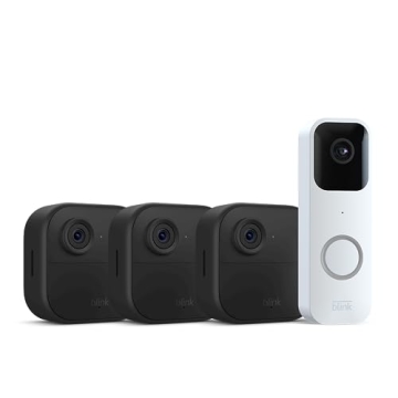 Blink Video Doorbell + 3 Outdoor 4 Smart Security Cameras Bundle