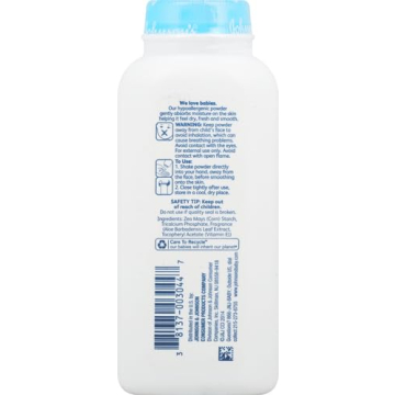 Hypoallergenic Johnson's Baby Powder with Natural Cornstarch