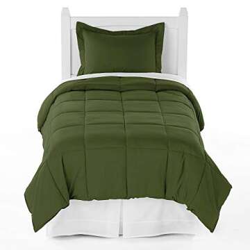 Cypress Army Green Twin Extra Long Comforter Set by Ivy Union
