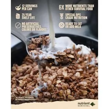 Nutrient Survival MRE Cereal, Chocolate Grain Crunch - Emergency Food Supply