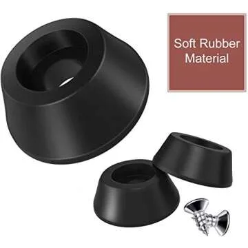 20 Pieces Soft Cutting Board Rubber Feet with Stainless Steel Screws, 0.28 x 0.59 (hd), Soft, Non Slip, Non Marking, Anti Skid, Fine Grips for Furniture, Electronics and Appliances(20 Pieces)