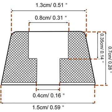20 Pieces Soft Cutting Board Rubber Feet with Stainless Steel Screws, 0.28 x 0.59 (hd), Soft, Non Slip, Non Marking, Anti Skid, Fine Grips for Furniture, Electronics and Appliances(20 Pieces)