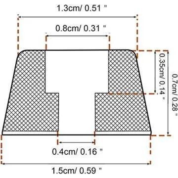 20 Pieces Soft Cutting Board Rubber Feet with Stainless Steel Screws, 0.28 x 0.59 (hd), Soft, Non Slip, Non Marking, Anti Skid, Fine Grips for Furniture, Electronics and Appliances(20 Pieces)
