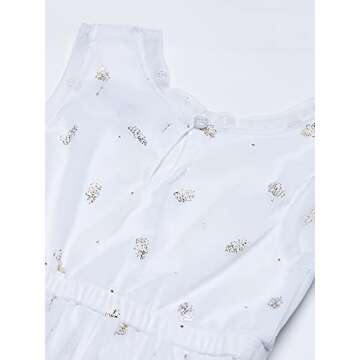 Nautica Girls' Patterned Sleeveless Mesh Dress - Stylish Fun