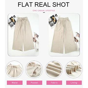 Dokotoo Women's Casual High Waisted Pants with Pockets