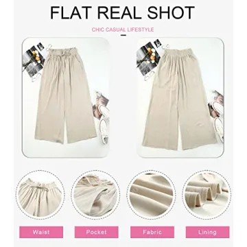 Dokotoo Women's Casual High Waisted Pants with Pockets