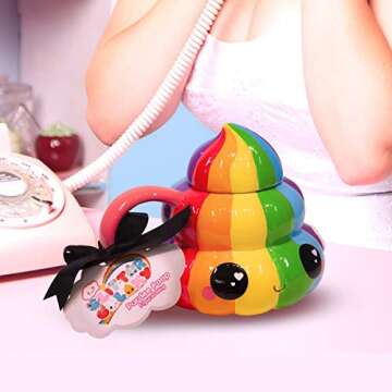 Seven20 Rainbow Emoji Coffee Mug - 20oz Fun Design