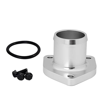 HiwowSport Billet Aluminum Thermostat Housing - Leak Proof for 1999.5-2003 Ford Powerstroke 7.3L Sil...