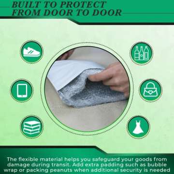 100 Pack Secure Seal White Poly Mailers Shipping Bags - Safe Shipping with 26x32 Mailers Poly Bags - E-Commerce Poly Bags for Shipping - Self Sealing 2 Mil Poly Shipping Envelopes